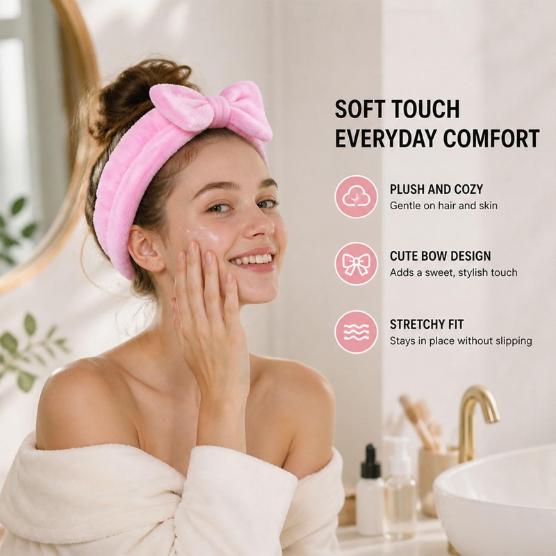 Spa Headband Set - Makeup Headband - Cotton Face Towel