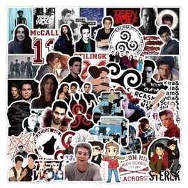 LYunMu TV Show Teen Wolf Stickers,American TV Series Sticekrs,Laptop Sticker Waterproof Stickers Luggage Skateboard Water Bottle Stickers Decal,Cool Teens Adults Decorations(Teen Wolf)
