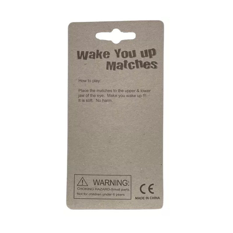 WAKE YOU UP MATCHES Office Eye Gag Hard Rubber Fake