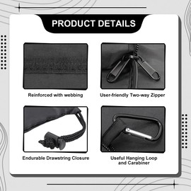 Travel Laundry bags, Dirty Clothes Travel Bag, Dirty Laundry Travel Bag Foldable Small Laundry Bag with Handles for Travelling, Suitcase, Gym, Camping (Black | 2 Pack)