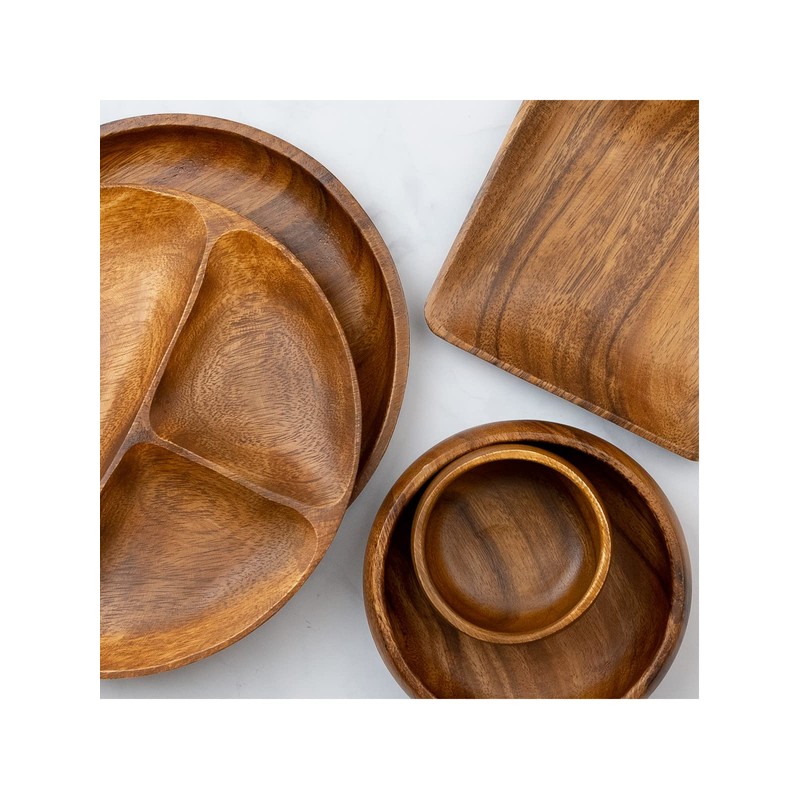 Emery Shokai Wooden Dinnerware Egg Bowl Approx. Length 3.5 x