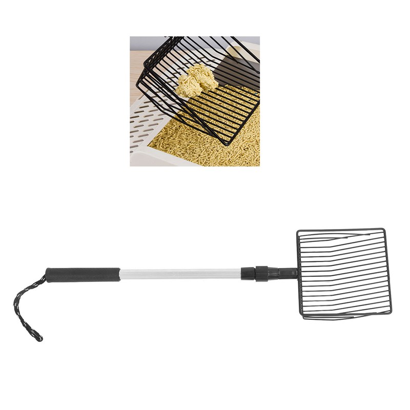 Extendable Cat Litter Scoop Lightweight Versatile Fine Screen Long Handle