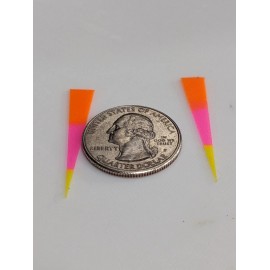 Unbranded Orange Pink And Yellow 1.5" Silicone Crappie Jig Wedge Tails 25