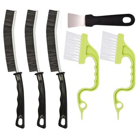 Crevice Cleaning Brush, 6Pcs Hard Bristle Crevice Cleaning Brush, Multifunctional Hand Held Gap Cleaning Brush Kits, Thin Cleaning Tools for Small Corner Window Track Kitchen Bathroom
