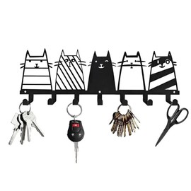 zaoalife Cat Decorative Hook Creative Wall Decor Wall Mounted Coat Rack Crafts Modern Key Hook Rack Kitchen Bathroom Bedroom