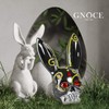 GNOCE Rabbit Skull Charms Bead Sterling Silver Black Plated Animal