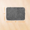 Yeaban Dark Gray Bathroom Rugs – Thick Chenille Bath Mats