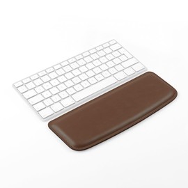 Londo PU Leather Keyboard Pad - Premium Ergonomic Support for Comfortable Typing at Work and Home (Brown, Medium (11,22" x 4,13" x 0,51"))