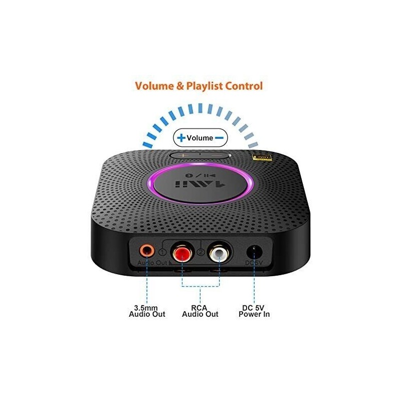 1Mii B06S+ LDAC Bluetooth 5.2 Receiver for Home Stereo Hi-Res