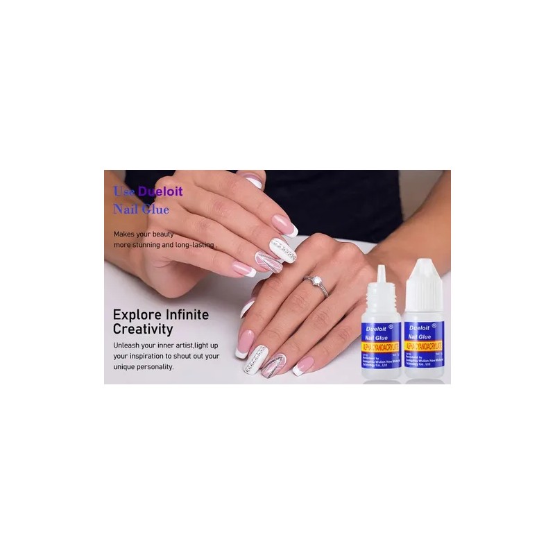 Pegamento Uñas Postizas Puntas Acrilicas Super Fuerte 5x3g
