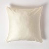 HOMESCAPES Cream Organic Cotton Euro Size Pillowcase 80 x 80