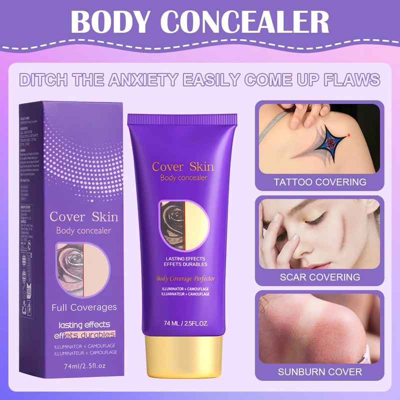 AOOWU Leg Makeup, 2 Pack Body Coverage Perfector, All Over