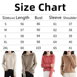 NIAIRKE Womens Cashmere with Pullovers,Winter Casual Knitting Hoodie Fashion Sweater,Fall Drawstring Thick Sweater (White,XXL,XX-Large)