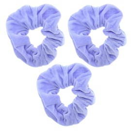 Topkids Accessories - Velvet Scrunchie Scrunchies Elastic Hair Band Ponytail Holders Hair Scrunchie Hair Bobbles Hair Accessories for Women, Ladies, Girls - Pack of 3 (Lilac)