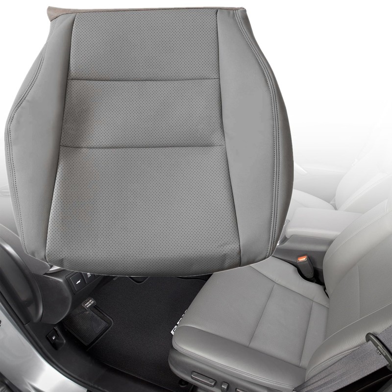 NLQR Front Driver Bottom Replacement Seat Cover Gray Microfiber Leather
