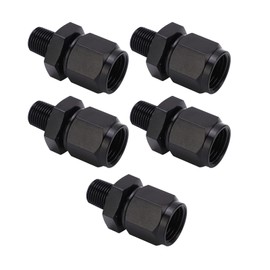 5 Pieces Coupler Fitting 6AN Female to 1/4 NPT Male Swivel Adapter Aluminum Alloy Connectors for Automotive Replacement Fuel System Fittings