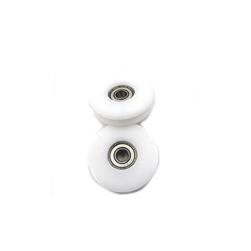 Chiloskit 2 Pieces 50mm U Groove Nylon Ball Bearing Guide