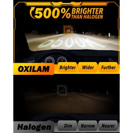 OXILAM H11/H16/H9/H8 LED Fog Bulbs, 500% Super Bright 6500K Cool White Fog Lights, 1:1 Mini Size Easy to Install Bulbs, IP68 Waterproof, Pack of 2
