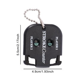 Libenxue 2Pcs Golf Stroke Counter, Mini Golf Shot Clicker Counter Portable Golf Shot Stroke Counter Clicker Golf Accessories for Outdoor Sport Games Scorekeep