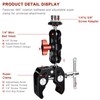 Lanxire Mic Mount Microphone Clamp with Super Clamp Ball Head