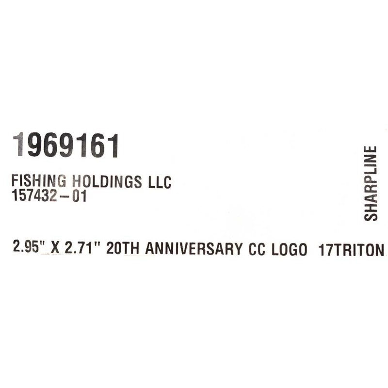 Triton Boat Raised Emblem Decal Sticker | 20th Anniversary