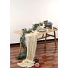 2 Pcs Cheesecloth Table Runner 90x400CM Gauze Boho Rustic Dusty