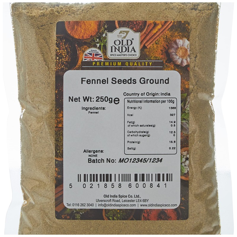Old India Fennel Seeds Ground 250g