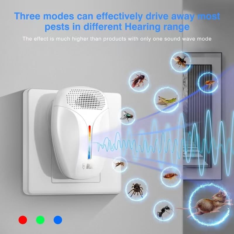 Upgraded Ultrasonic Repeller & Insect Indoor Repeller,Ultrasonic and Repellent for