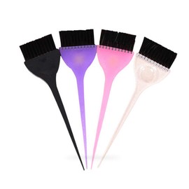 6 PCS Professional Hairdressing Tools Hair Dyeing Applicator Coloring Brushes Hair Dye Perm Cream Muddler Salon Hair Bleach Tinting DIY Accessories Tool Color Random