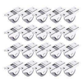 Pack of 20-25mm Rubber and Plastic Fixed in Metal Swivel Case for Furniture, Appliances and Equipment