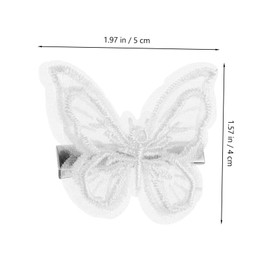 PACKOVE 5Pcs Embroidered Butterfly Hair Clips Elegant Lace Barrettes for Women Charming Hair Accessories for Parties Festivals Creative for Stylish Hairstyles
