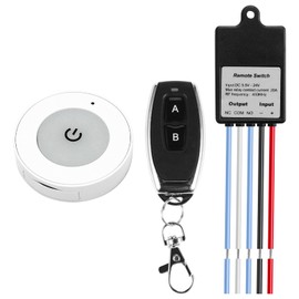Vegena Wireless Switch 12V with 433MHz Remote Control Relay DC 5-30V 30-50M Small Controller for Ceiling Lights and Household Lights