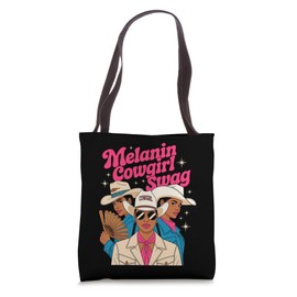 Black Cowgirl Melanin Swag Fans Texas Hot Pink Braids Locs Tote Bag