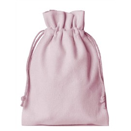 5 Cotton Bags, Fabric Bags, 30 x 20 cm with Cotton Cord, Gift Bag, Easter, Birthday, Santa Bag, Christmas Packaging (Pink)