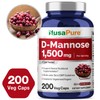 NusaPure D-Mannose 1500 mg per Serving - 200 Vegetarian Capsules