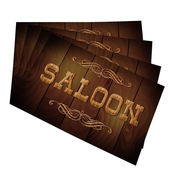 Y YIHANGBEST Wooden Sign Saloon Dining Table Placemats Western Country