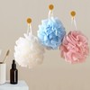 3-Pack Bath Loofah Washcloth Combo 2-in-1, Exfoliating Shower Pouf with