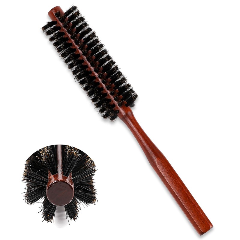 Cepillo de cabello redondo pequeño para cabello fino o corto,