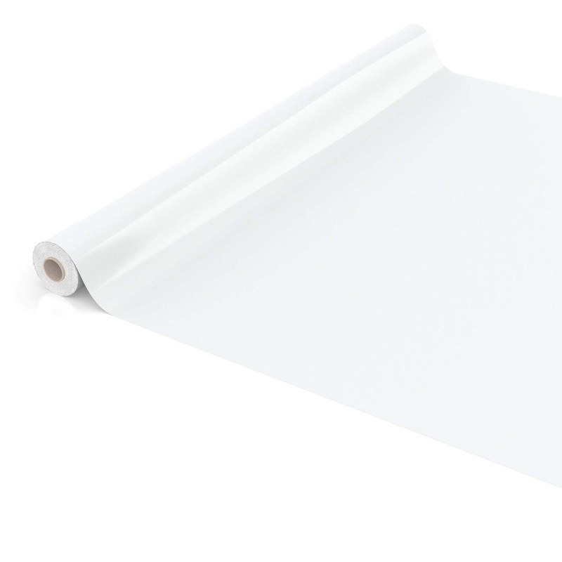 Oilcloth Tablecloth Oilcloth Washable Tablecloth Plain Gloss Plain White Cut