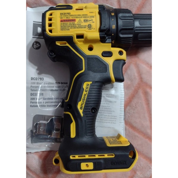 DEWALT New Dewalt DCD793B 20 Volt Max 1/2" 2-Speed Brushless