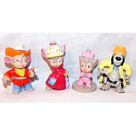 APPLAUSE NEW  SET OF 4 AN AMERICAN TAIL FIEVEL GOES WEST PVC FIGURINE APPLAUSE VINTAGE