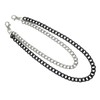 Black/Chrome Plated Double Strand Link Wallet Chain
