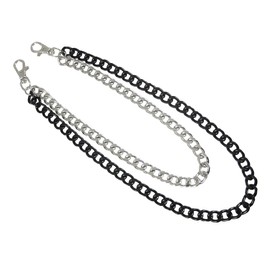 Black/Chrome Plated Double Strand Link Wallet Chain