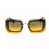 MIU MIU REVEAL 01R MU01RS Orange Brown Glitter Tortoise Rectangle