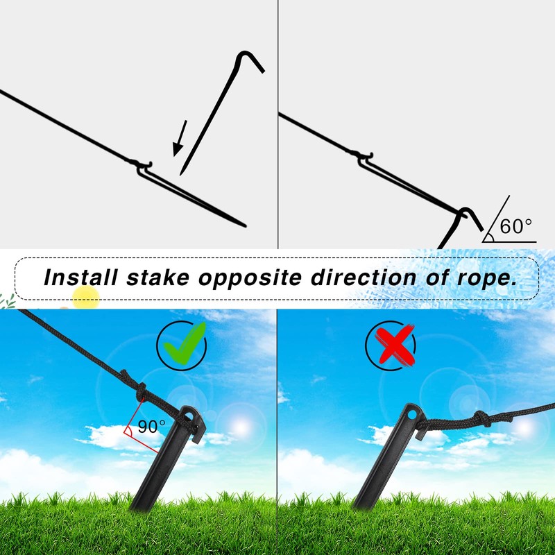 Yinkin 18 Sets Inflatable Stakes Replacement Yard Inflatable Plastic Stakes