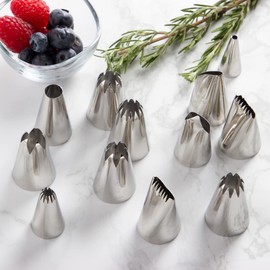 Endoshoji WKT38010 Commercial Tip Set (12 Pieces) No.10, 18-8 Stainless Steel, Made in Japan