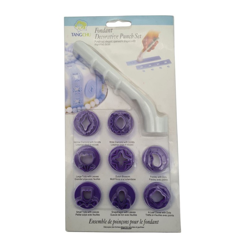 Decorative Fondant Punch Set - 8 Floral Designs - Sugarcraft