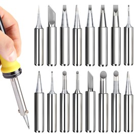 GTNCE 17 Pcs 900M Soldering Iron Tips Set, Lead-Free Copper Replacement Tips for Soldering Stations, Replacement Solder Tips, High-Quality Solder Tips Kit for Welding and Electronics Repair