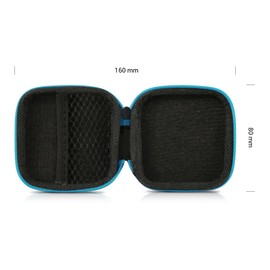kwmobile In-Ear Kopfhörer Tasche - In Ear Headphones Schutztasche - Earphones Etui Case Cover Hülle für Kopfhörer in Blau