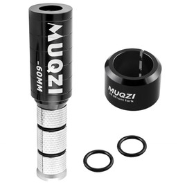 MAKELEN Carbon Fiber Steerer Tube Extender - 60mm Height, 28.6mm Diameter, Hidden Stem Riser with Locking Device & Spacers Included, MTB Road Bike Fork Headset (Black, 60mm)
